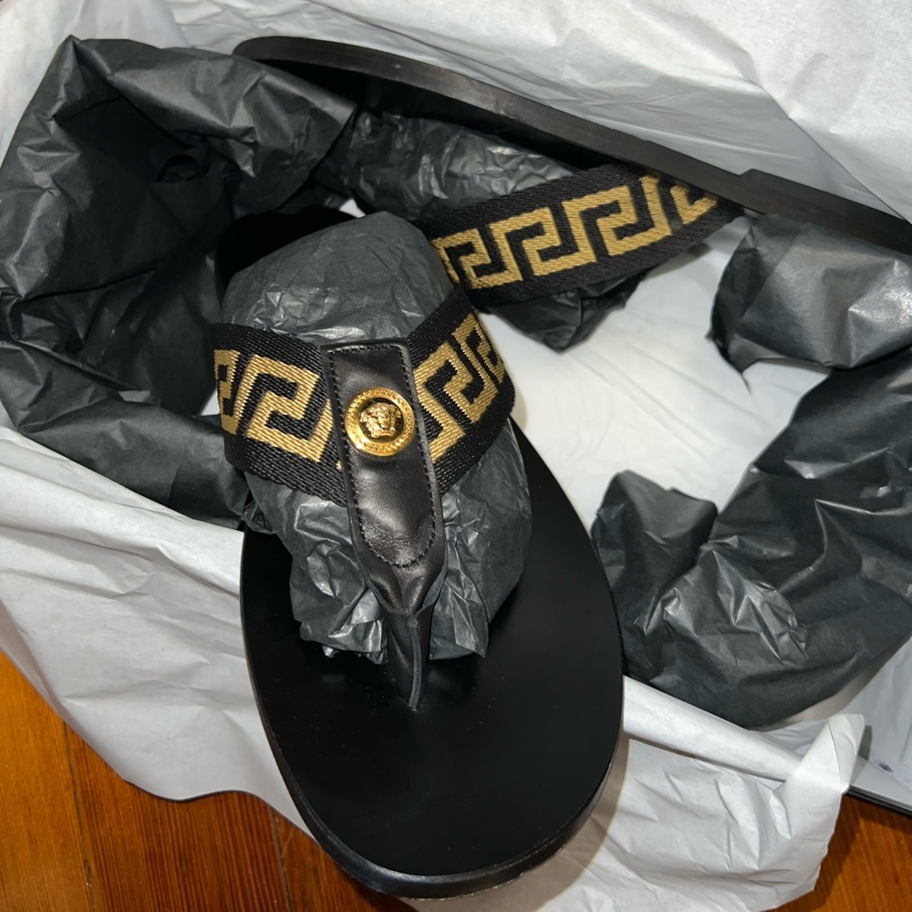 Versace flip flops